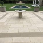 French limestone hardscape featuring "Clair"