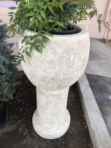 Italian Baptismal font aged 40" Ht