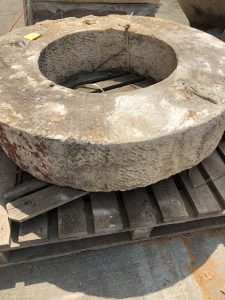 antique French stone wellhead