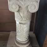 French Sculpted limestone capital and column