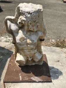 Italian statue hand sculpted marble Hercules Bust