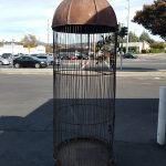 Antique wrought iron bird cage