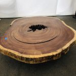 Parota wood dining table, length 81"